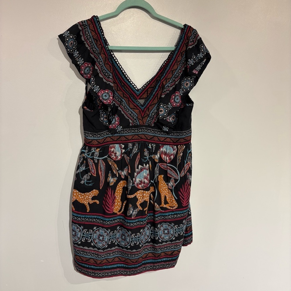 Anthropologie V-Neck Plunge Tunic Mini Dress - Picture 8 of 14